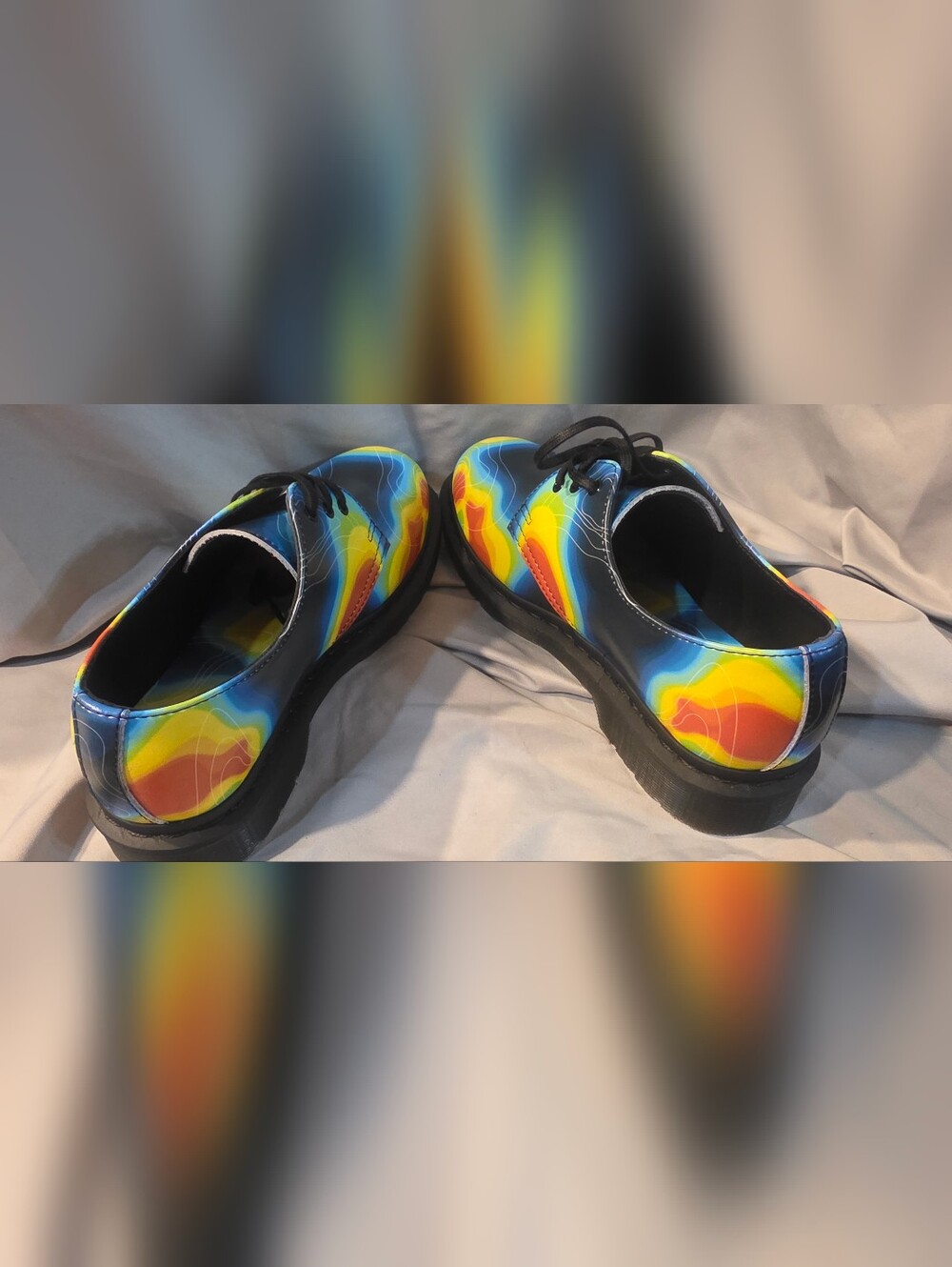 Dr Martens 1461 Genix Nappa Leather Oxford Shoes White Multi Women Size 7 NWOB - Picture 5 of 7